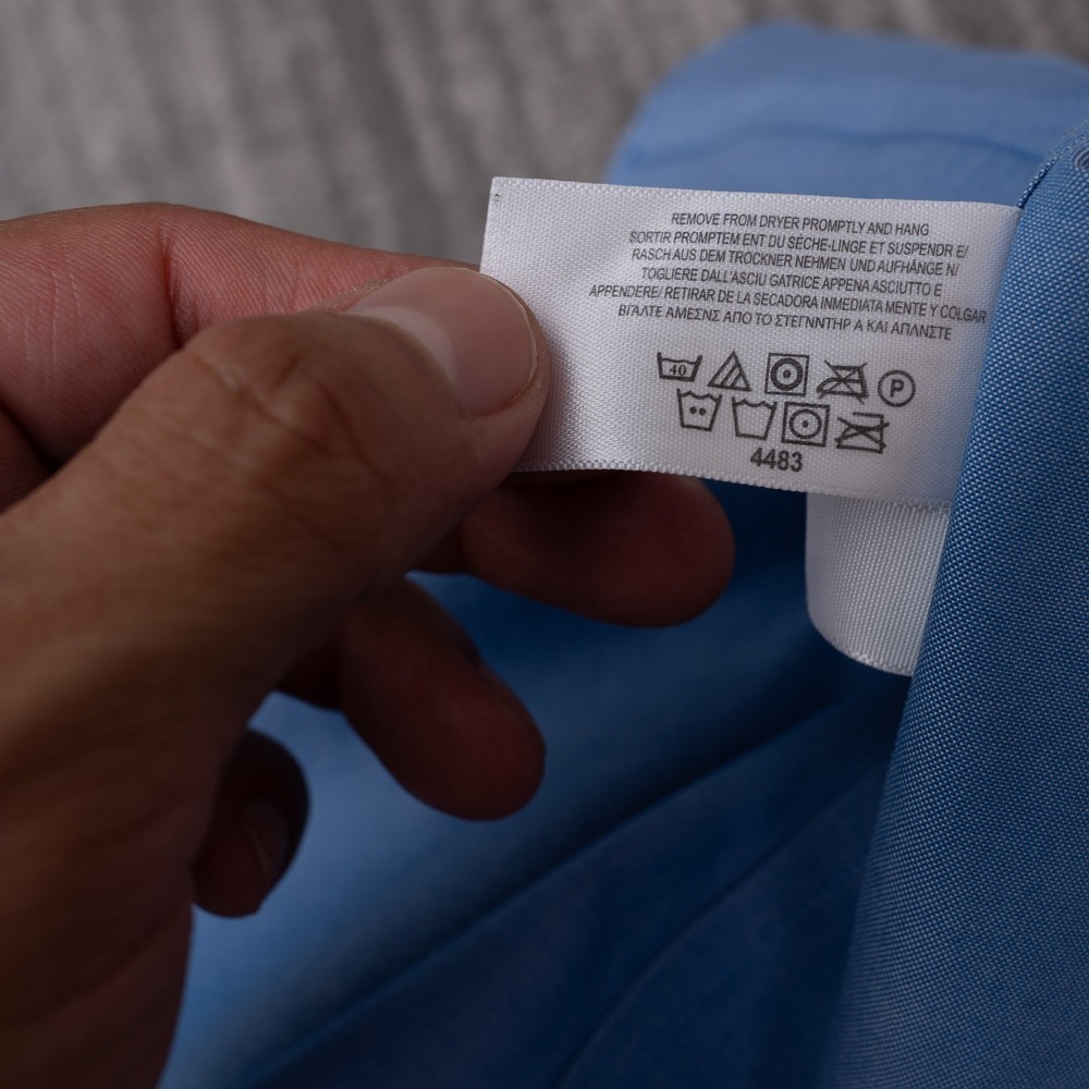 Brooks Brothers Button Up Shirt Mens 16 Blue Excellent Non-Iron Cotton Long Slv - Picture 9 of 9